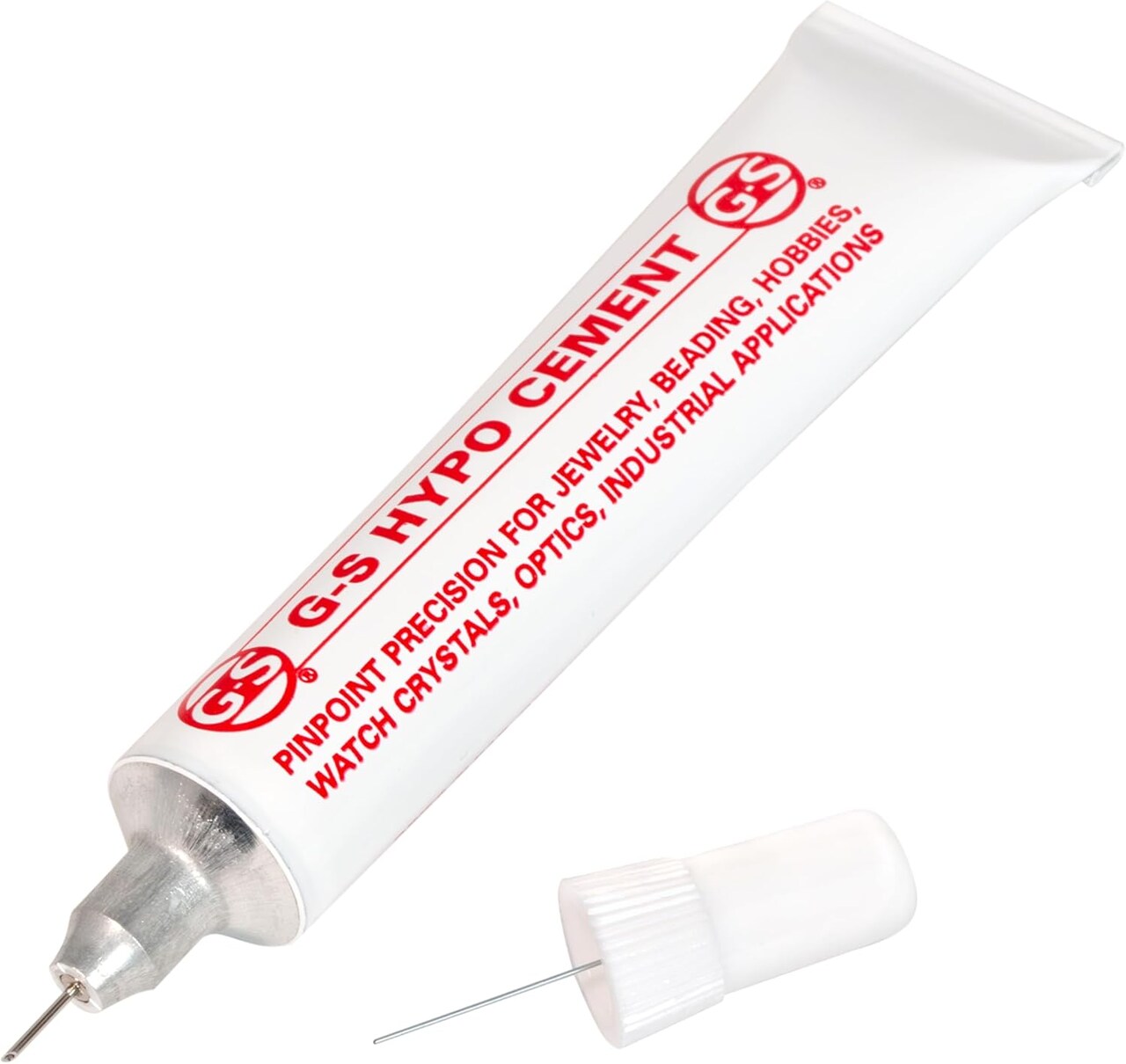 The Beadsmith Clear Precision Cement – Adhesive Glue w/Pinpoint Applicator, for Sealing Knots, Beading, Watch and Lens Repair, Model Building - Transparent, 1/3 oz./9 ml, 1pc